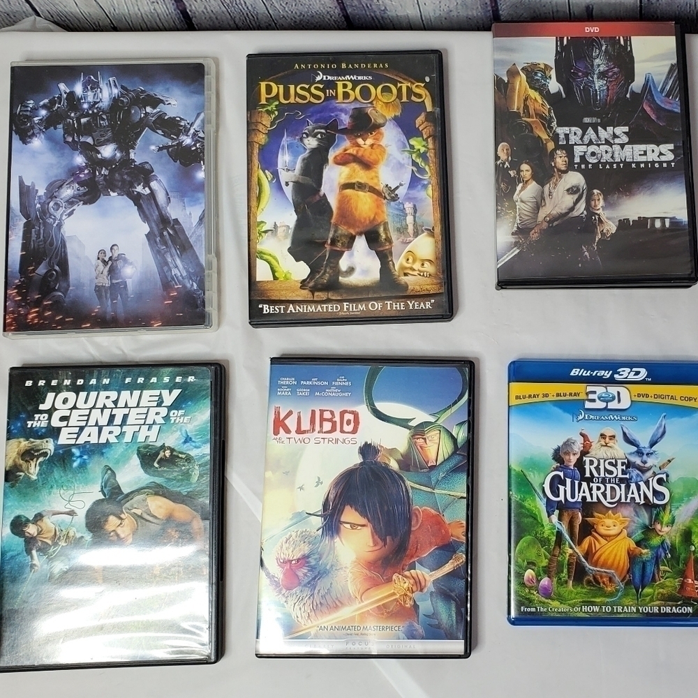 BUNDLE Of DVDs 2 Transformers DVDs, Kubo, Journey TTCE, Rise Of The Guardians